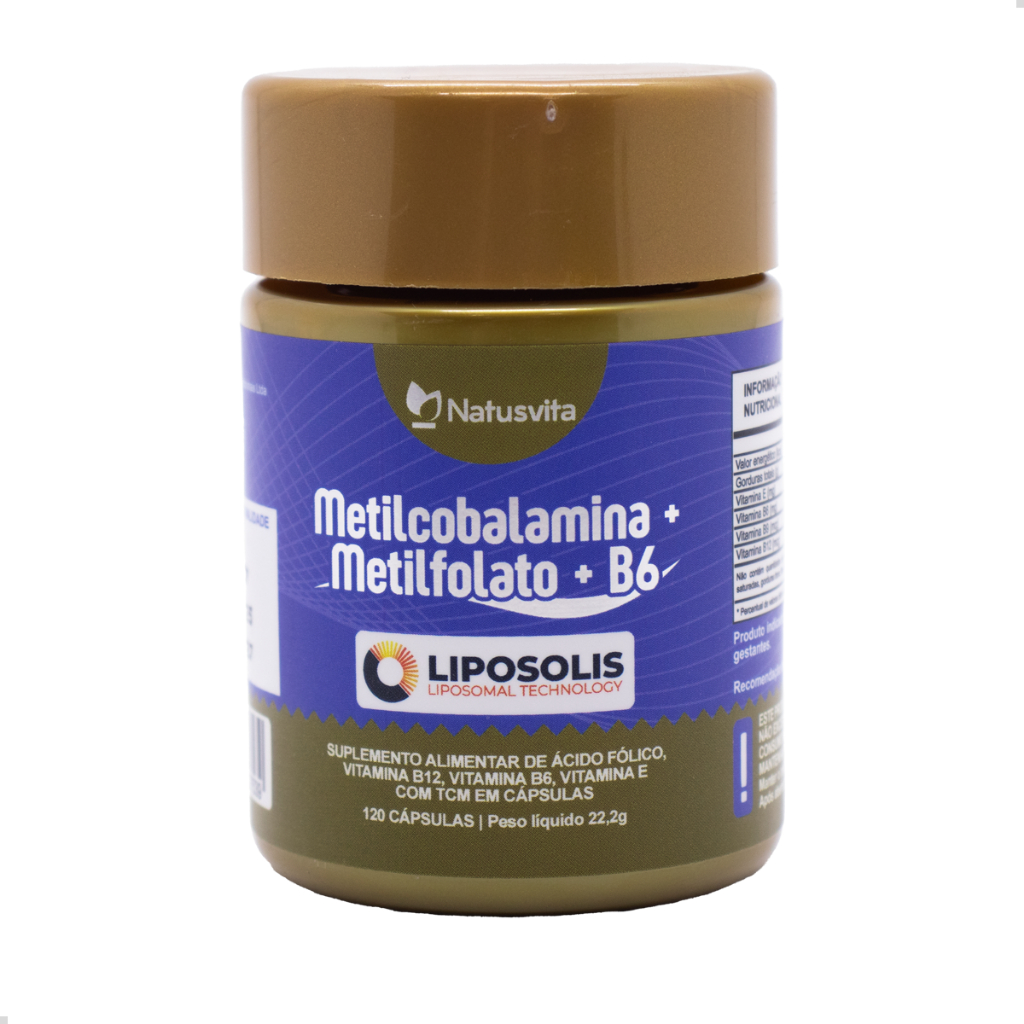 120/240/360 cáps Metilcobalamina B12 + Metilfolato Ácido Fólico + Vitamina B6 +Vit E + TCM Lipossoma
