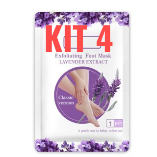 Kit 4 Máscara de Pé Meia Esfoliante Remove Pele 