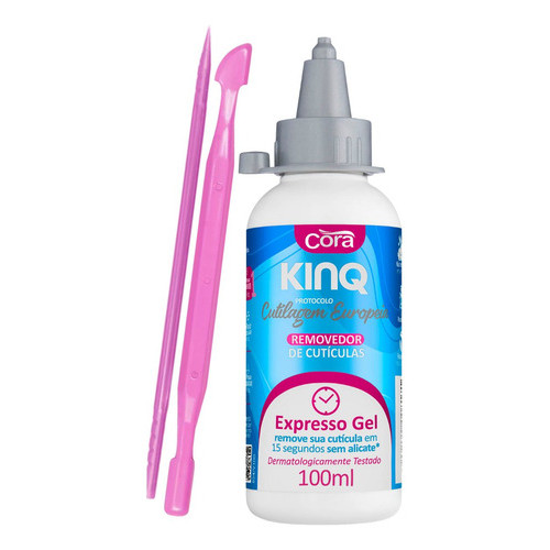 Kit Removedor De Cutícula Kinq Gel E Espátulas  