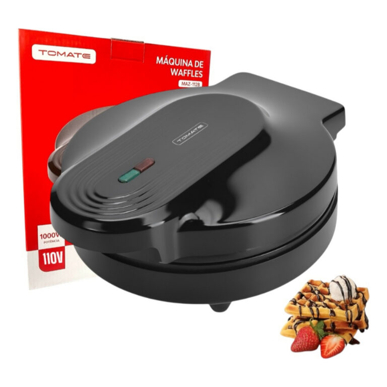 Waffleira Elétrica Tomate Potência 1000w Rápida