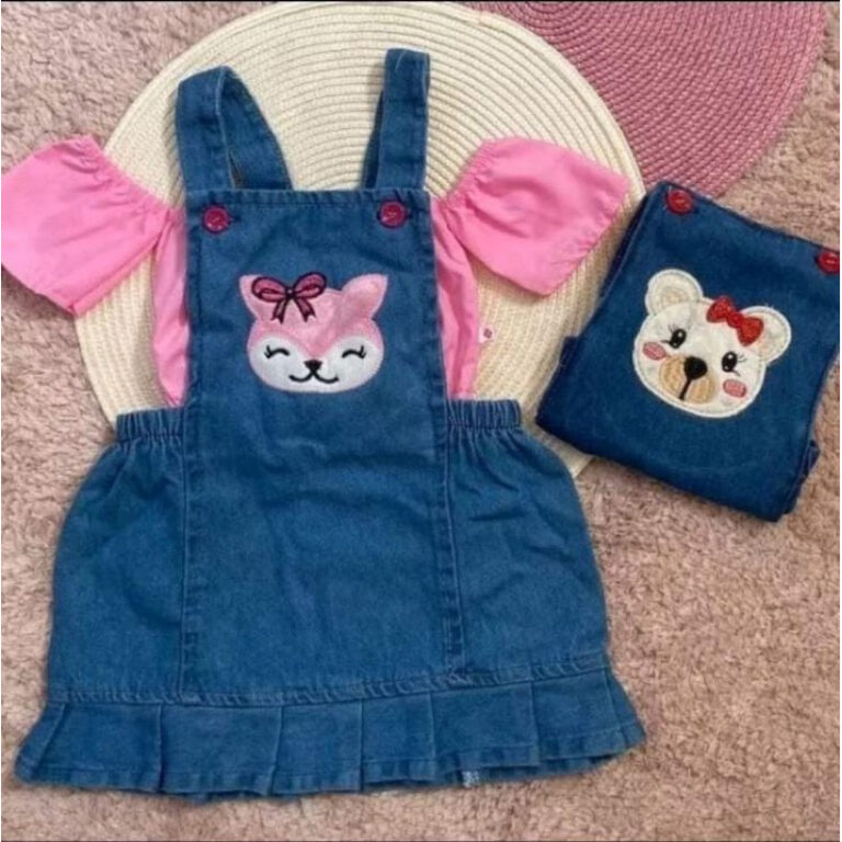 Salopete Infantil JEANS (0 a 5 anos) Jardineira ma