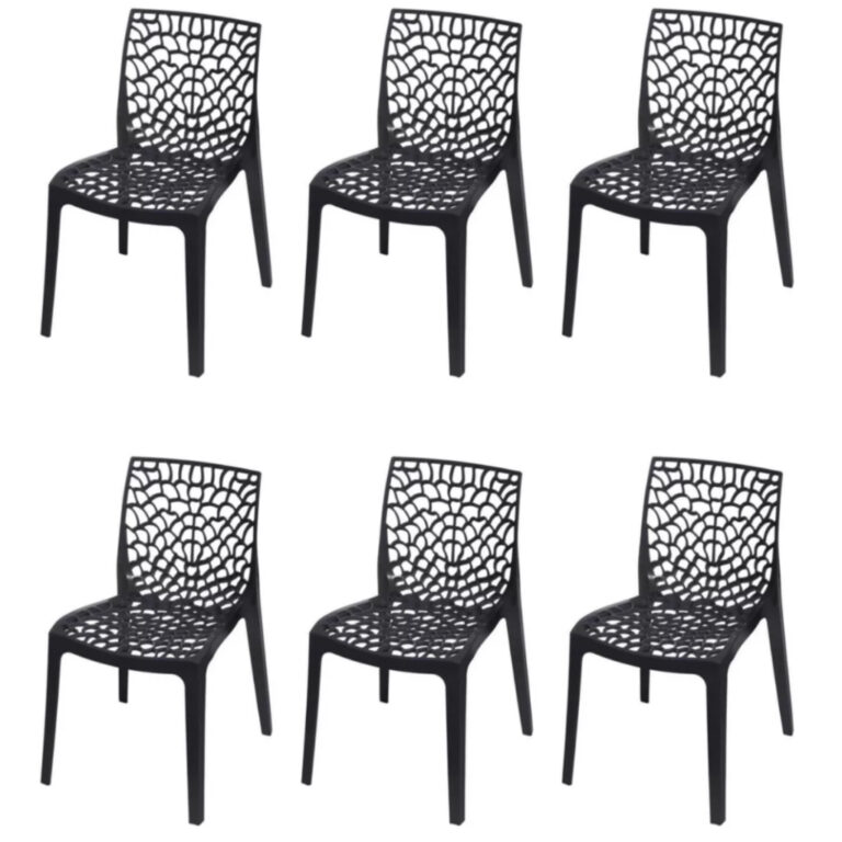 Kit 6 Cadeira Gruvyer Com Braço Exclusiva Jantar 