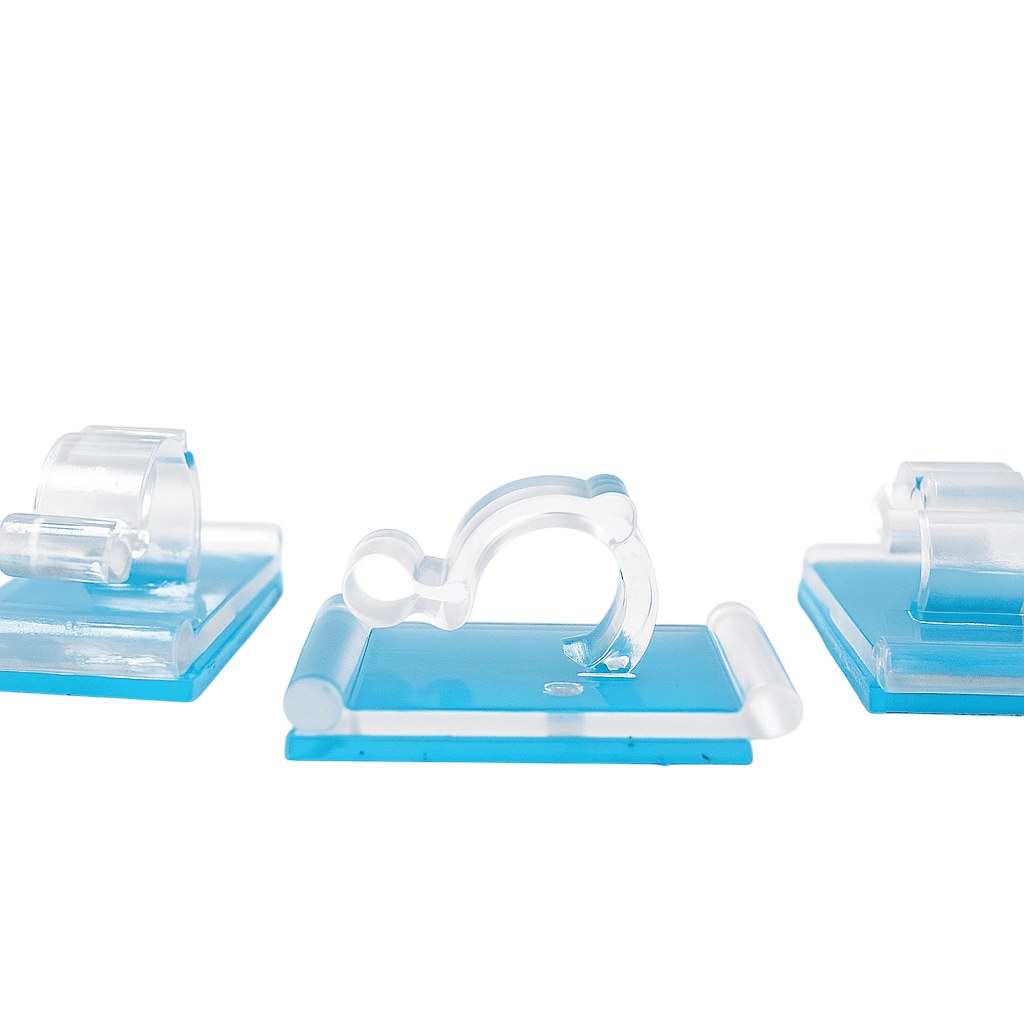 Suporte Adesivo para Pisca Pisca, Decoração de Natal – Organizador de Fios MZ Clip 6mm Transparente