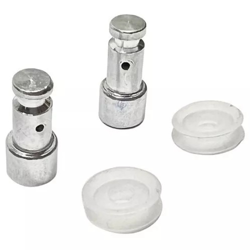 Kit 2 Válvulas Pino + 2 Anéis Vedação Panela P
