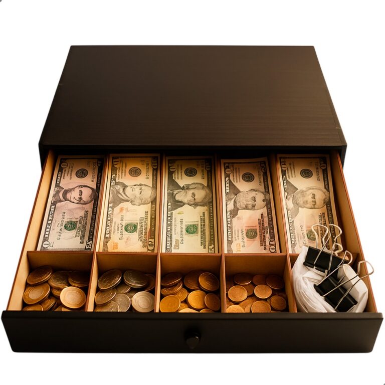 Gaveta de Dinheiro em MDF com 10 Divisórias para 