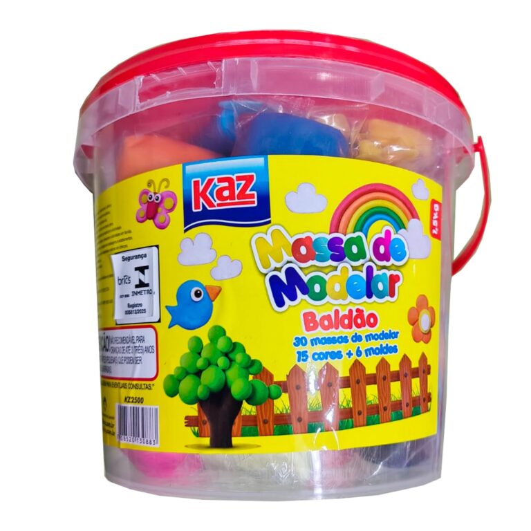 Massinha de Modelar Kaz Baldão: com 30 massas de 