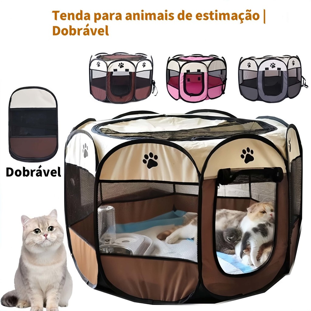 Tenda para gatos casa para animais de estimação cercadinho dobrável para cães gaiola  para cães cerc