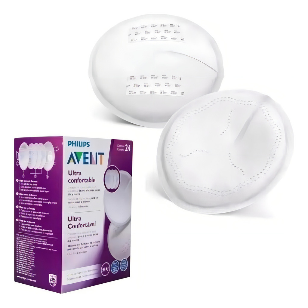 Absorvente Descartável De Seios Avent Amamentar Caixa C/ 24