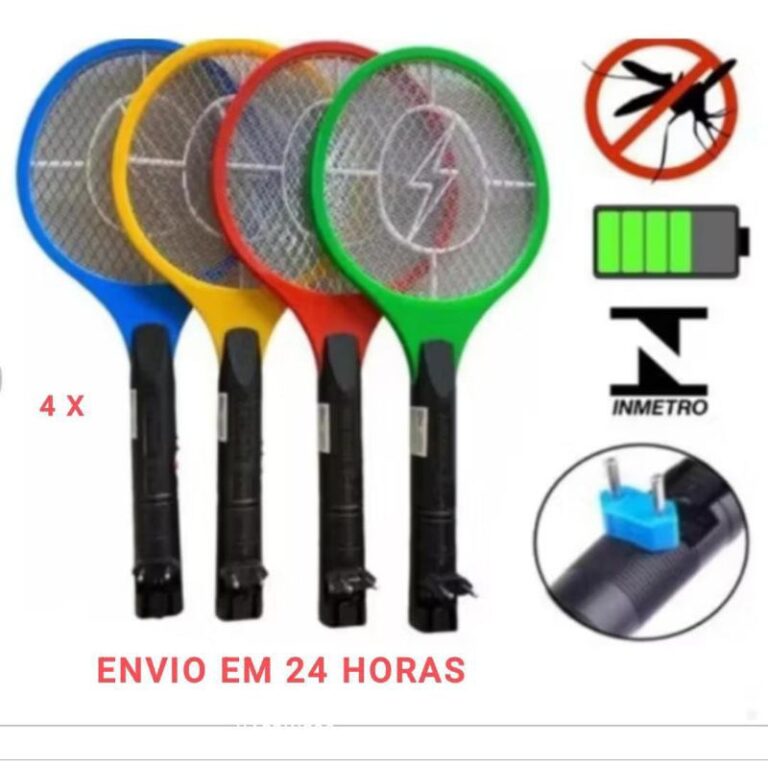 raquete elétrica, kit com 4 unidades