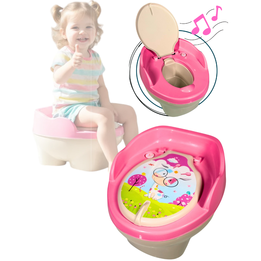 Troninho Infantil Musical 3×1 Penico Assento Redutor Criança Menina