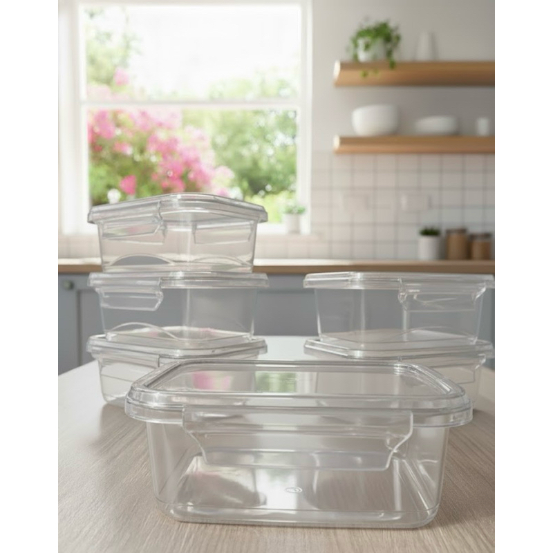 Kit 10 Marmita Potes 800ml com Travas Laterais BPA FREE – Alimentos organizadores de congelador
