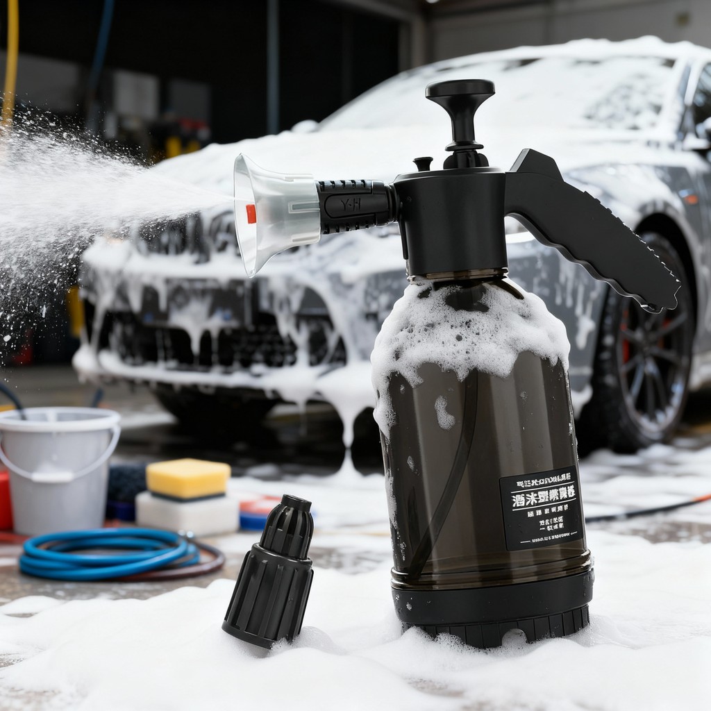 Borrifador Pulverizador Manual 2L Alta Pressão Snow Foam com 2 Bicos  Espuma para Lavagem, Jardim