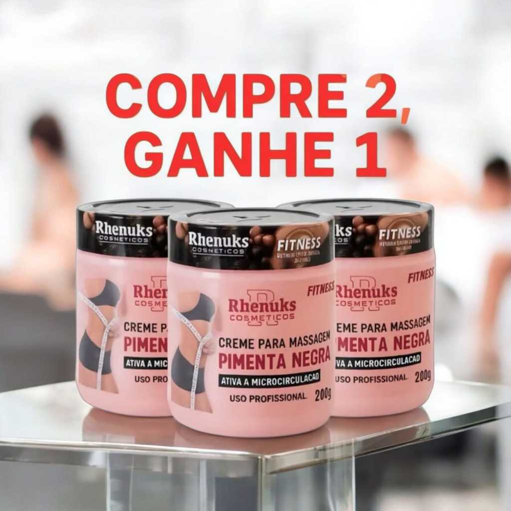 Combo Redutor de Medidas  3 Géis com Pimenta Negra 200g para Resultados Intensos