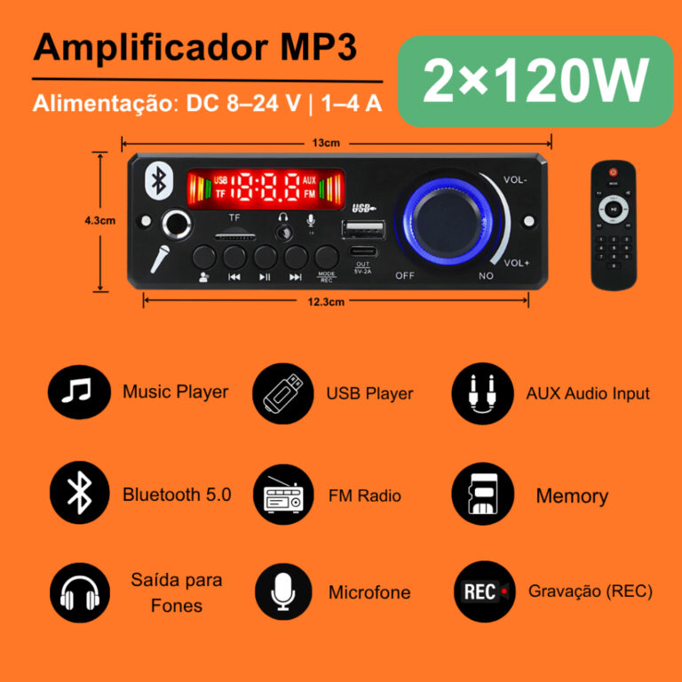 240W DIY Casa Amplificador Digital MP3 Decodificad