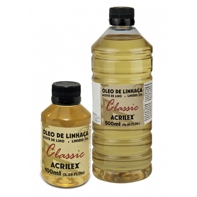 Óleo De Linhaça Para Tinta A Óleo Acrilex Escol