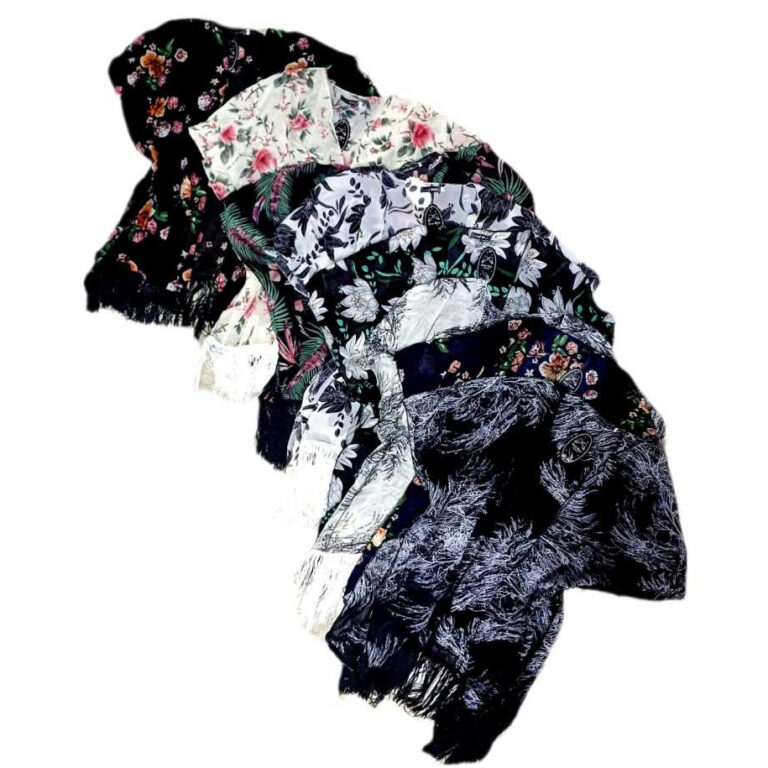 Kimono Cardigan Estampado Com Franja Novas Estampa