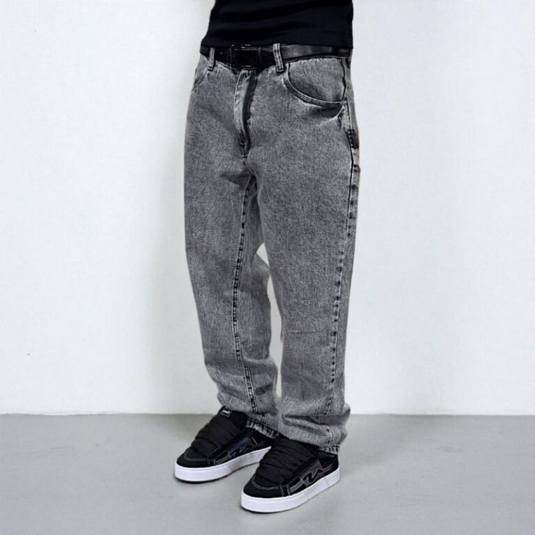 Calça Baggy Balão Jeans Estonado Retrô Cós de 