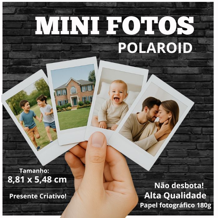 Mini Foto até 45 Unidades – Cabe na capinha