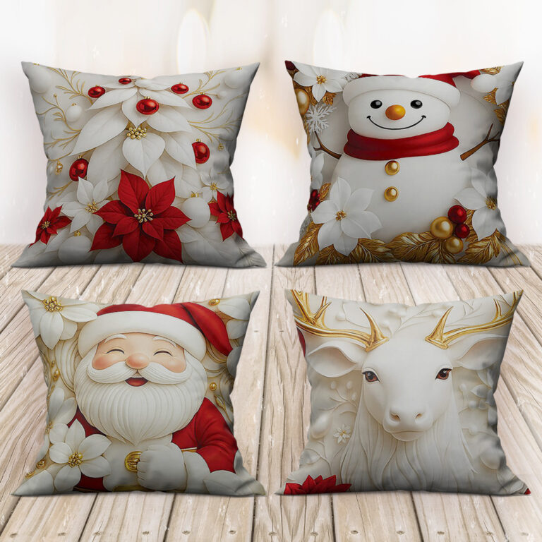 Kit Com 04 Capas De Almofadas 45×45 Em Oxford