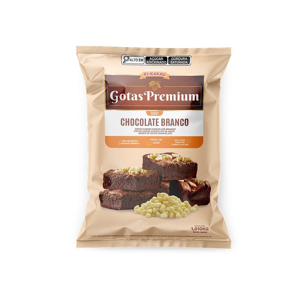 CHOCOLATE EM GOTAS BRANCO PREMIUM 1,010 KG