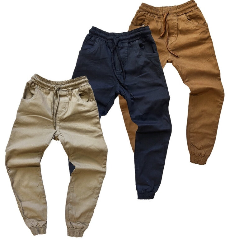 Calça Infantil Menino JOGGER Sarja Color Tam 4 a 