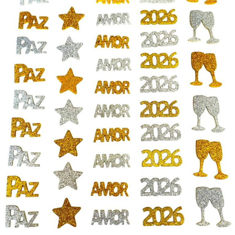 100 Adesivos Pet Ano Novo Aplique Lacinho Eva Pets