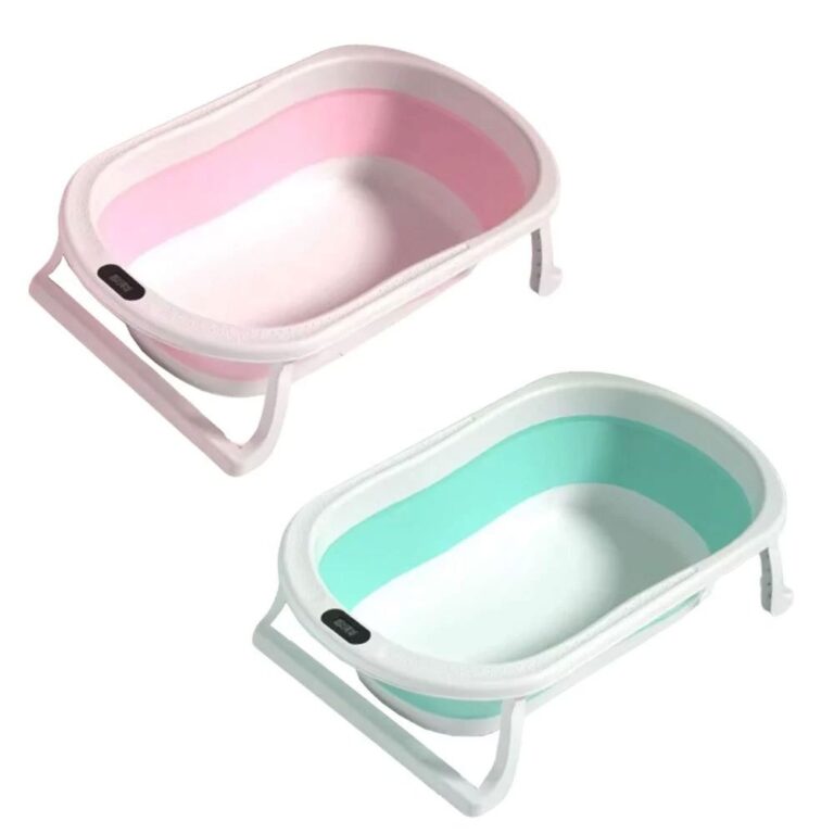 Banheira Dobrável Retrátil Com Termômetro Bebê
