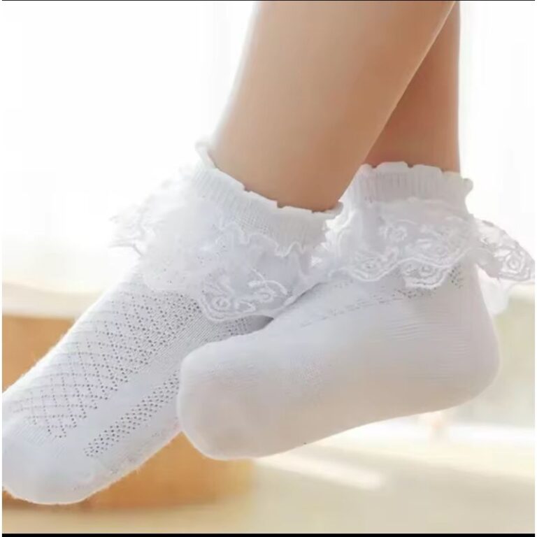 Meia de Renda Menina com Babado – Batizado