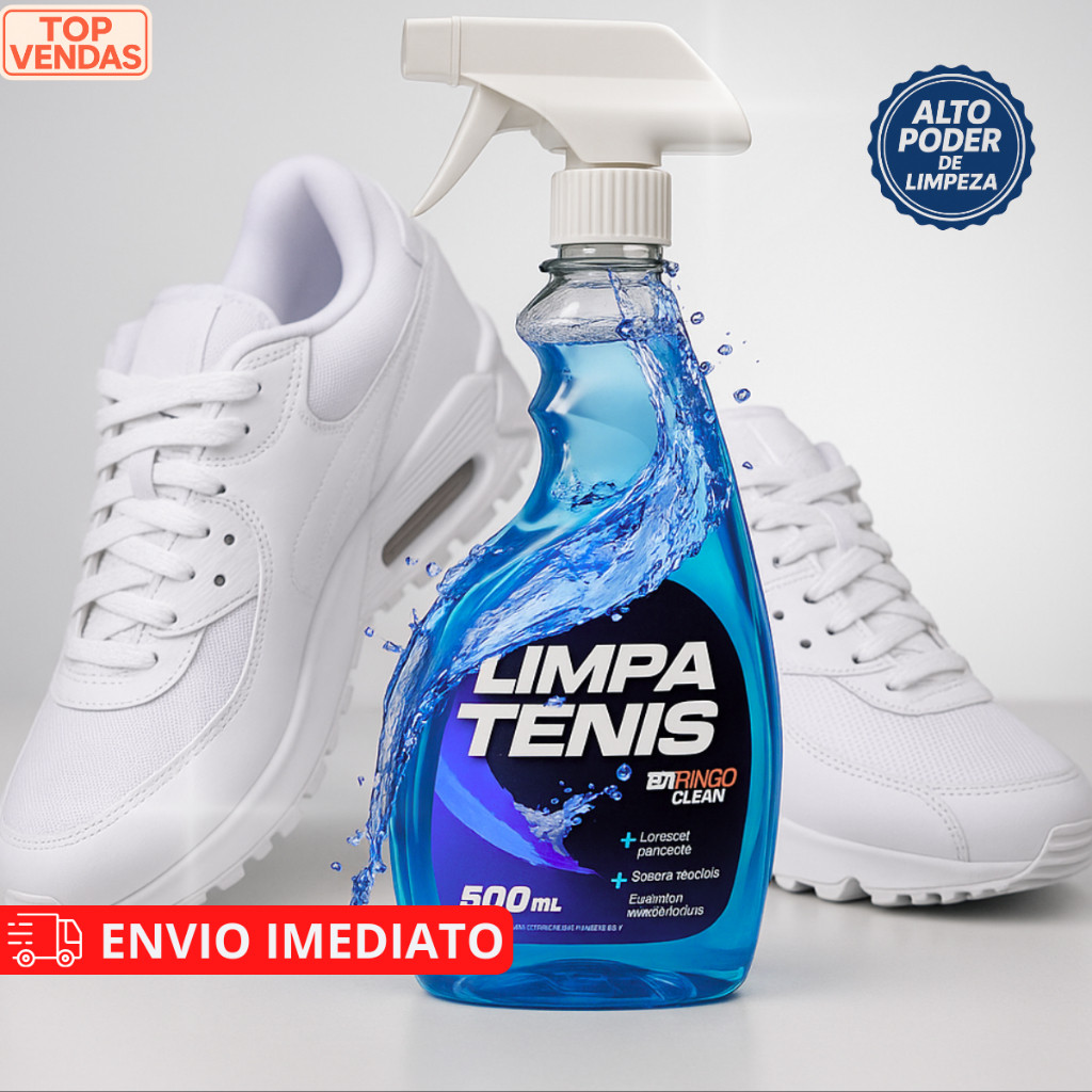 Limpa Tênis Spray Premium Provita Limpeza Profunda 500ml Removedor Versátil De Manchas E Solução De