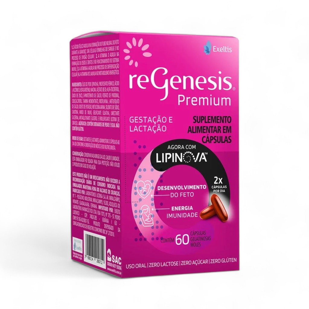 Regenesis Premium – 60 Cápsulas – Suplemento Nutricional para Gestantes