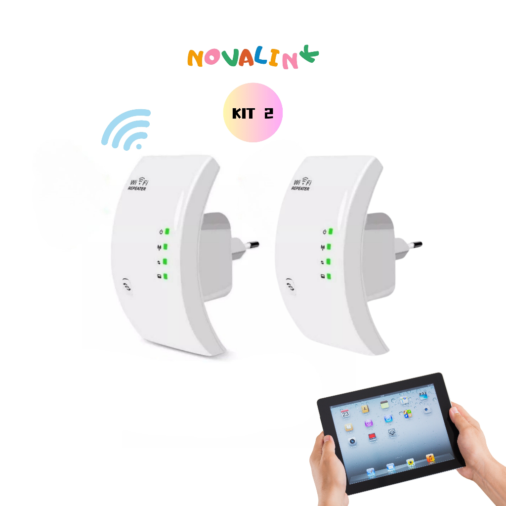 Kit 2 Repetidor Wireless Amplificador De Sinal Wifi