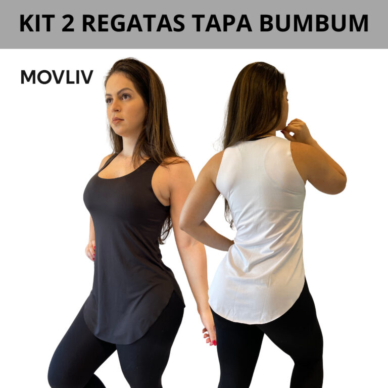 Kit 2 Regata Feminina Fitness Basica Tapa Bumbum S