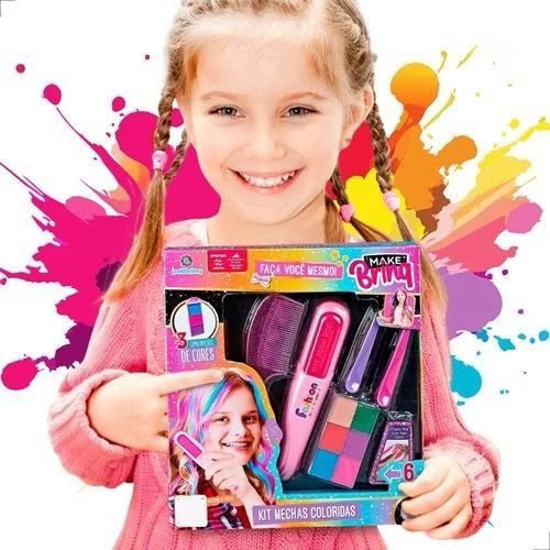 Kit Pinta Cabelo Menina Blogueira 6 Cores,  Menina