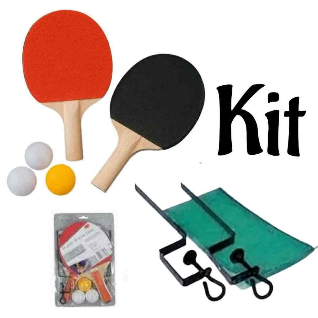 OFERTA Kit Ping Pong Tenis De Mesa 2 Raquetes 3 Bolas Suporte + Rede AM4682