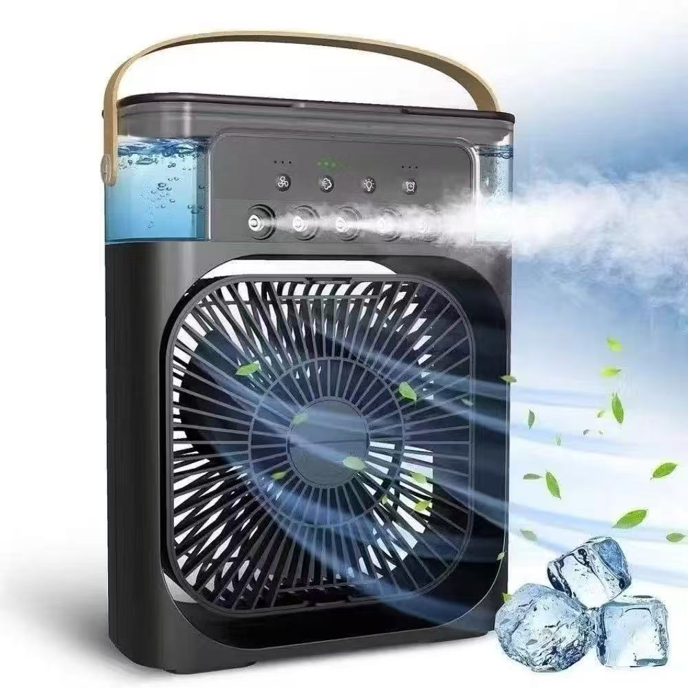 Mini Ar Condicionado Climatizador Umidificador Ventilador Água Com LED Portátil