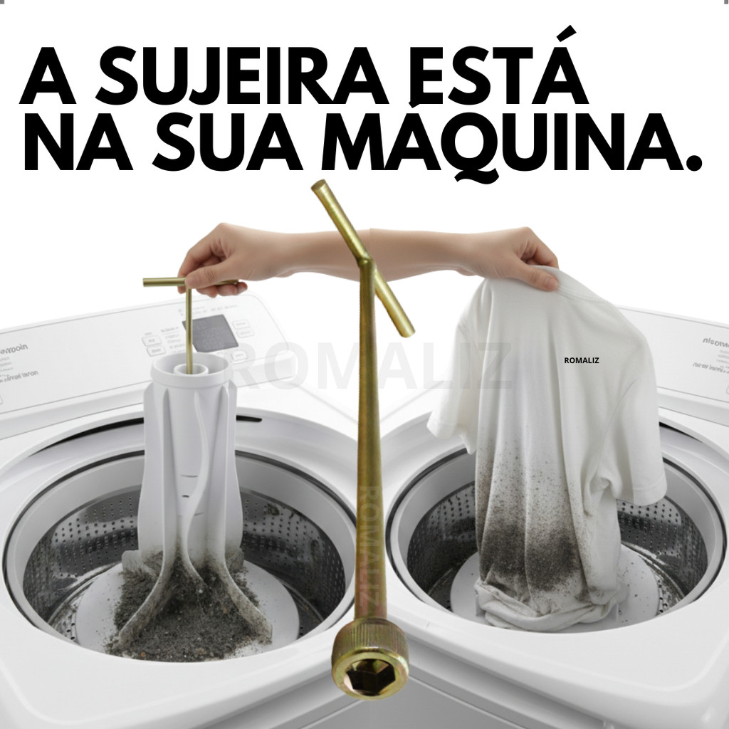 Chave Longa 62cm T 10mm de Máquina de Lavar Roupa Retirar Abrir Agitador Marcas ModeloUniversal