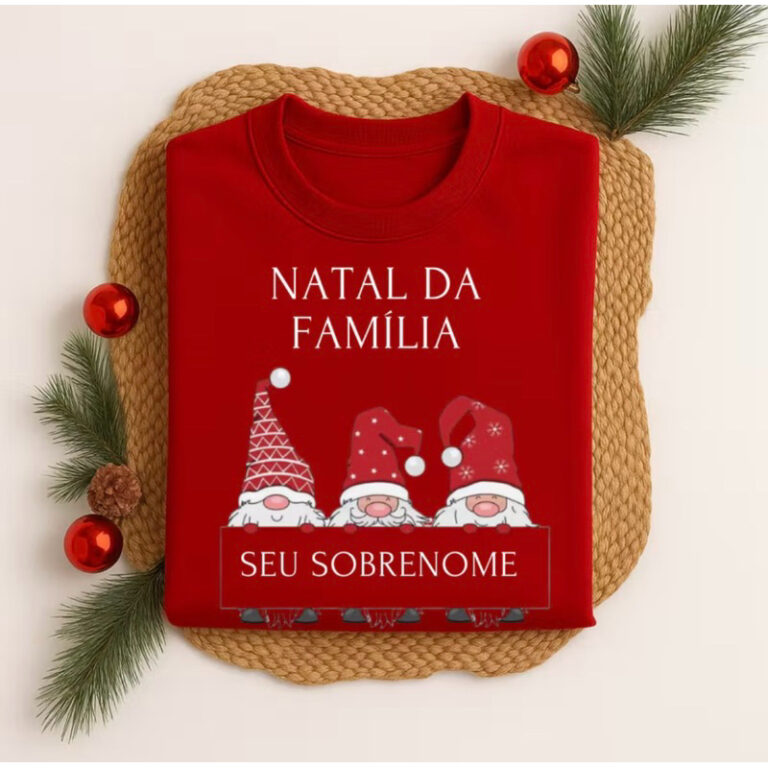 Camiseta Premium 100% Algodão Sobrenome Natal Per