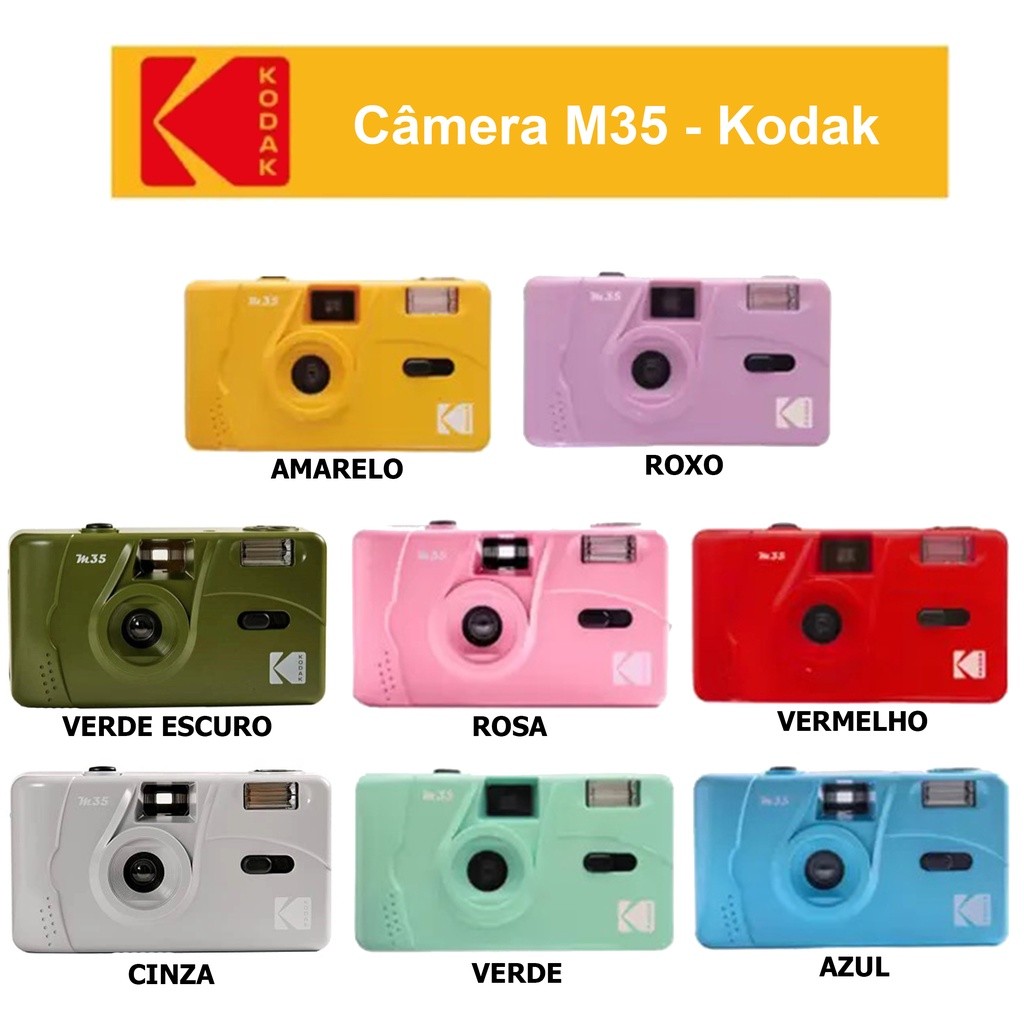 Câmera Kodak Retrô – M35 Reutilizável – Para Filme 35mm