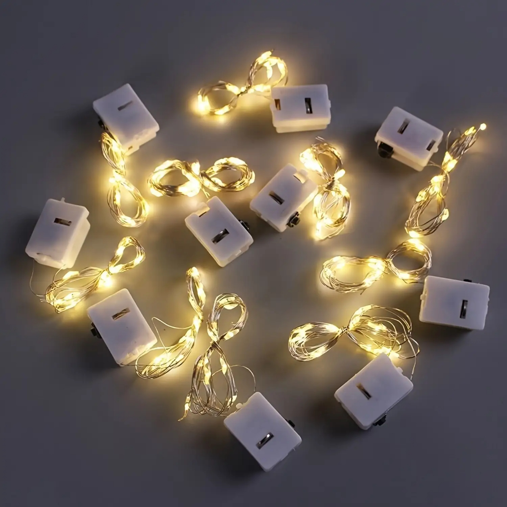 3 Kit Fio Luzes De Fada Led 1 Metros Para Festa Em Casa De Casamento DecoraçãO De Natal