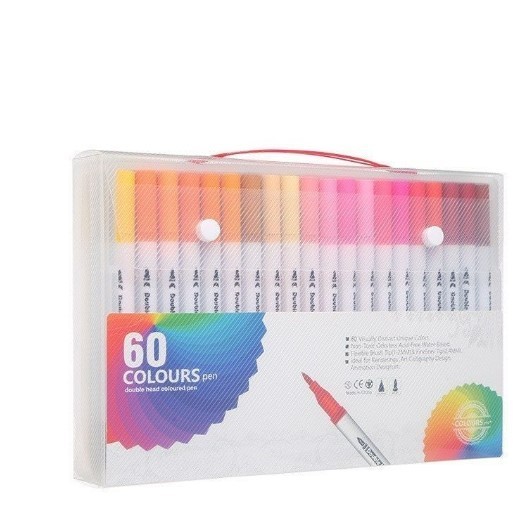 Kit 48/60/80/100/120 pecas Caneta Brush Pen com du