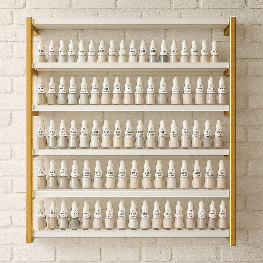 Nicho Expositor Para Esmaltes Industrial Suporte Parede Para Esmalteria Salão De Beleza Estética Vár