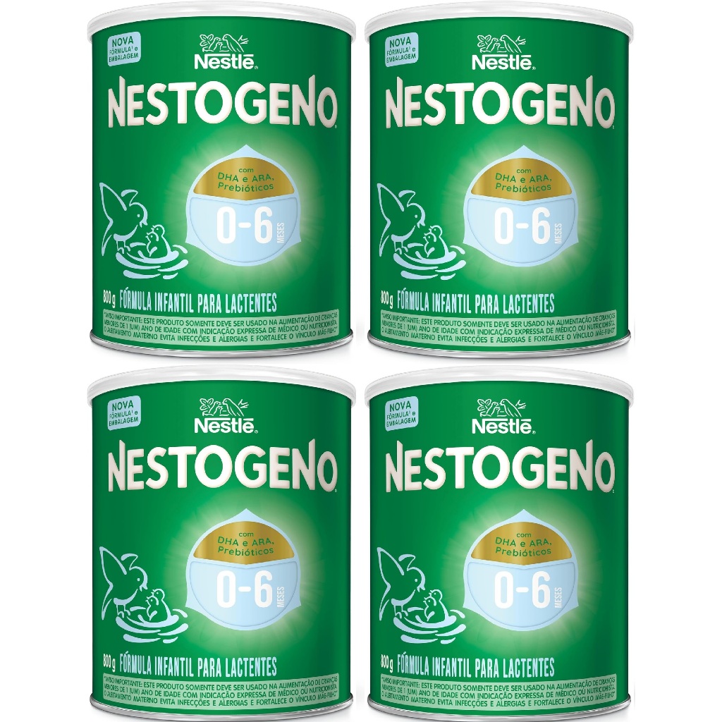 Kit 4 Latas Nestogeno 800gr 0 a 6 Meses EQ.1