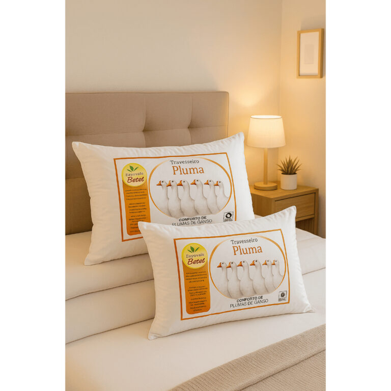 Kit de 1, 2 e 4 Travesseiros de plumas de ganso si