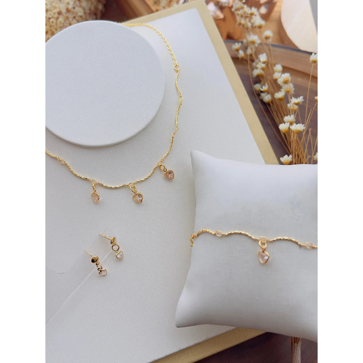 Conjunto Infantil Folheado a Ouro  – Colar, 