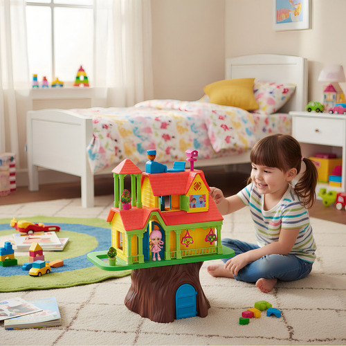 Casinha Árvore Divertida C/ Acessório Boneca Hom