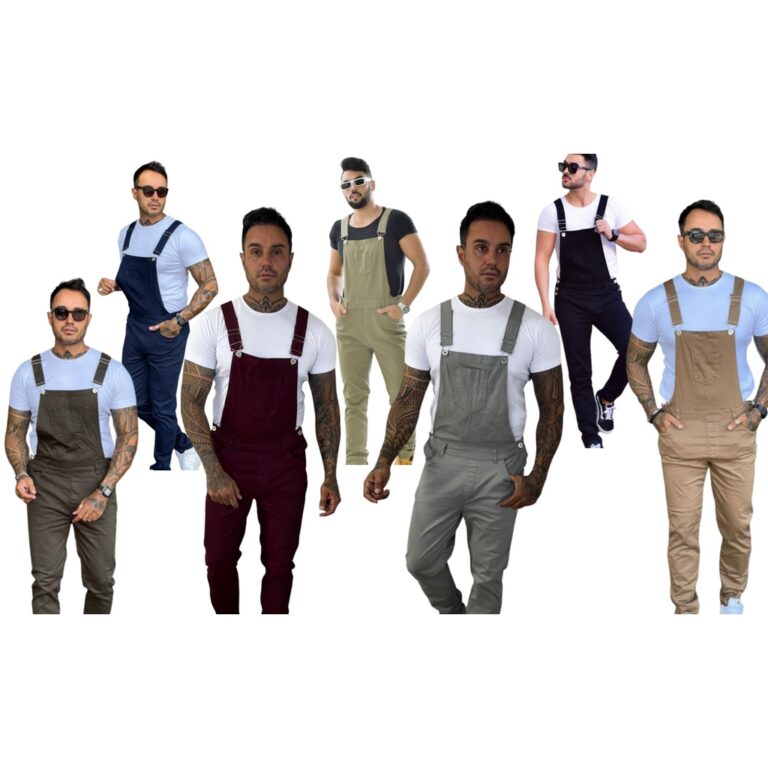 Macacão Masculino (jardineira) Sarja Color Coleç