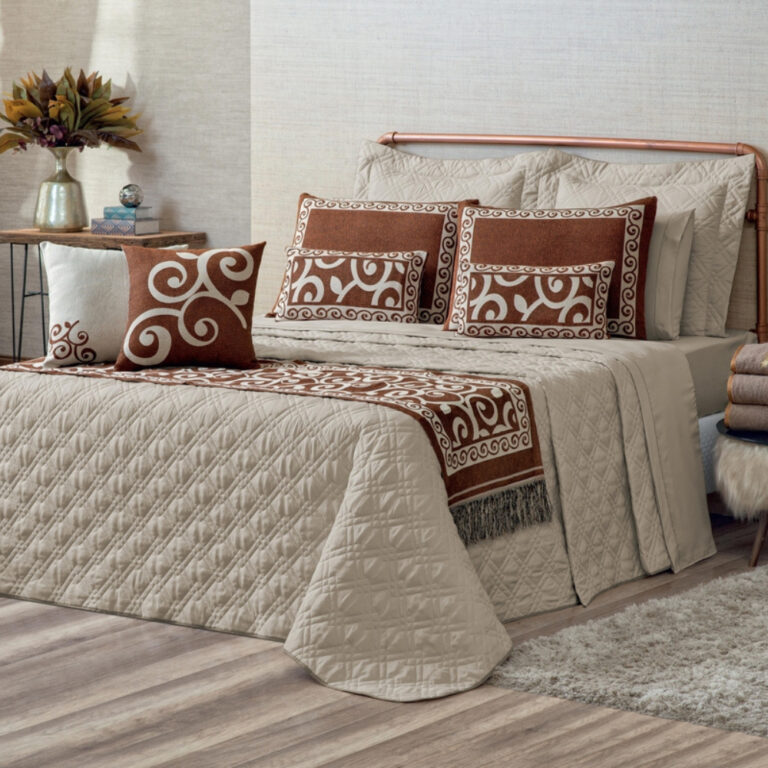 Kit Colcha Cobre Leito Casal King Turin 180 Fios 1