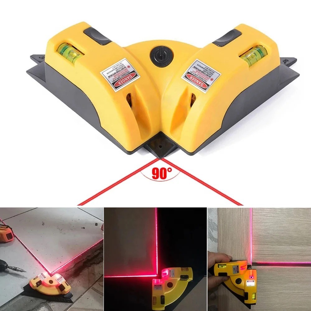 Nível laser profissional Nivel Laser 90 Graus Horizontal Vertical Esquadro Prumo 10m
