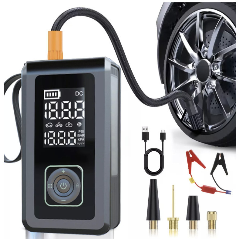 Calibrador Compressor Pneu Bomba De Ar E Auxiliar De Partida 110v/220v