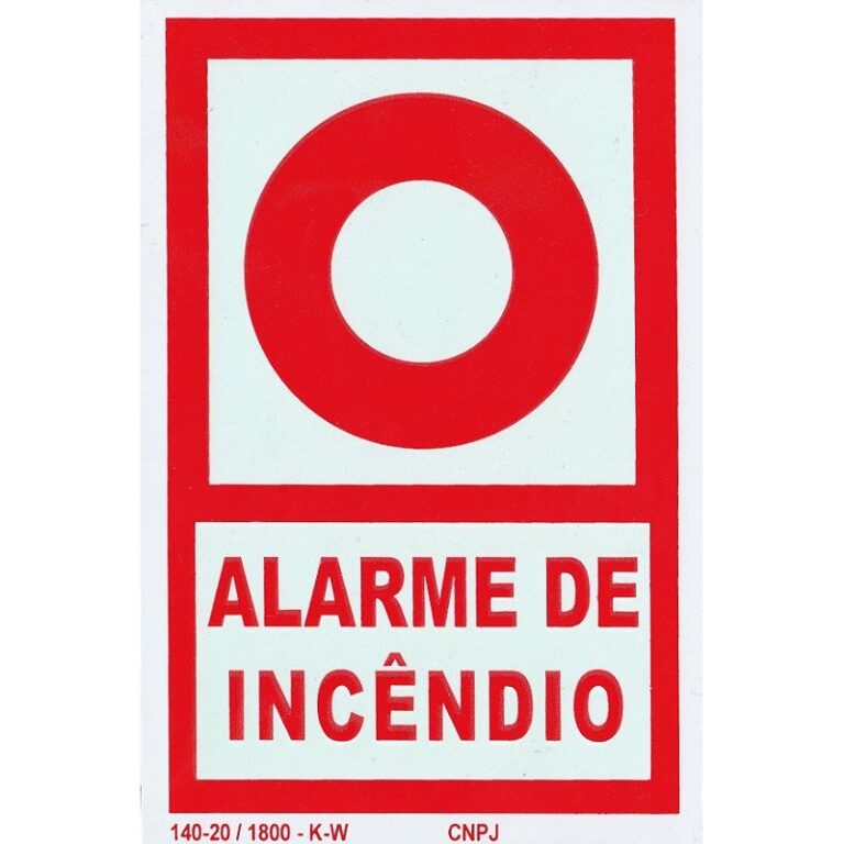 Placa de Sinalização de Emergência – Alar